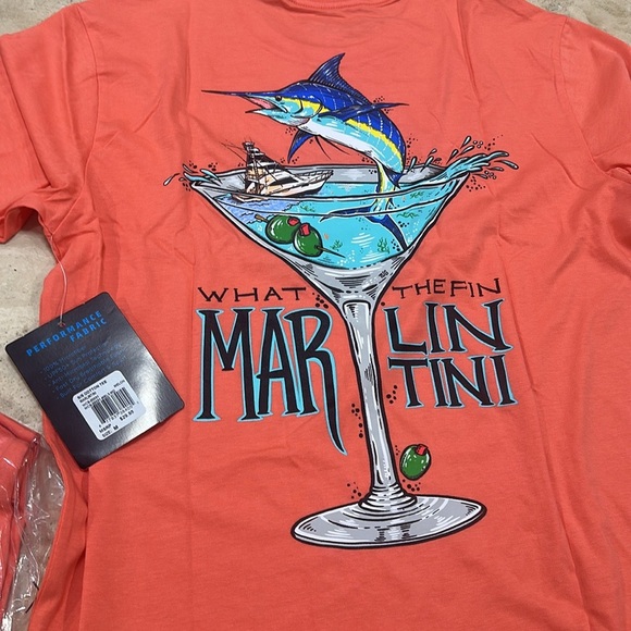 WTF WHAT THE FIN? Short-Sleeve Feels Good Soft Cotton T-Shirt - Marlintini M - Picture 4 of 4